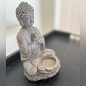 Gray Buddha Statue Home Accent